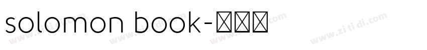 solomon book字体转换
